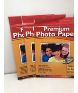Lot of 3 Premium Photo Paper 4? x 6? Acid Free High Gloss Instant Dry 28... - £6.67 GBP