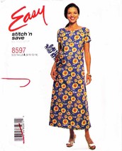 Misses&#39; PULLOVER DRESS 1997 McCall&#39;s Pattern 8597 Sizes 8-10-12-14 UNCUT - $12.00