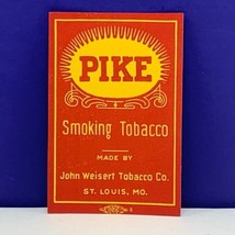 Snuff box Tobacco label paper ephemera smoking vtg Pike Weisert St Louis... - $7.87