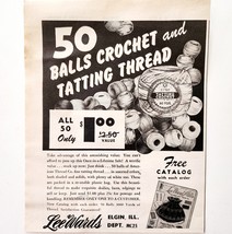 1957 Lee Wards Crochet Thread Illinois Advertisement Crafts Sewing Suppl... - $375.29 MXN