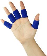 10pcs Finger Guard Knuckle Sleeve Sports Protective Gear Non Slip Bandages Blue - £13.33 GBP