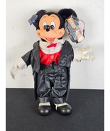 Vintage Disney Hollywood Mickey Mouse Tuxedo Plush Stuffed Doll Applause  - $20.30 CAD