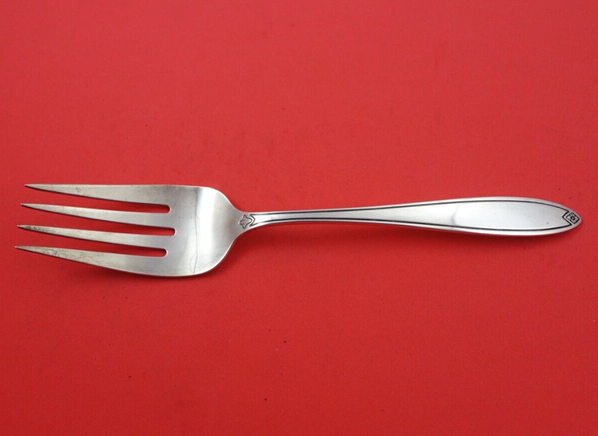 Fiesta by Hallmark Sterling Silver Cold Meat Fork 9 1/4" Serving Silverware - $127.71