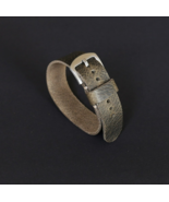 Leather watch band 18mm 20mm 22mm 24mm, Gray wrist strap, Single pass band - $22.99