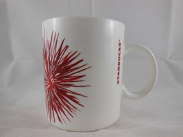 Starbucks  Coffee Mug  Christmas Abstract Flowers Starburst Red 12 oz  2014 - £6.53 GBP