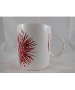 Starbucks  Coffee Mug  Christmas Abstract Flowers Starburst Red 12 oz  2014 - £6.56 GBP