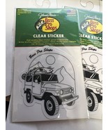 Bass Pro Shops clear black&amp;white jeep Laminated Vinyl Sticker/Decal - Ou... - £4.23 GBP