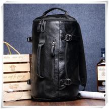 New Buckets leather Large Capacity Backpacks Fashion Waterproof Travel Backpack - £66.95 GBP