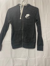 Nike Women’s “Just Do It” Logo Hoodie. Long Sleeve Full Zip. Dark Gray. Size S - £10.67 GBP