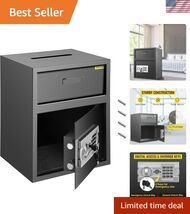 1.7 Cu Ft Carbon Steel Deposit Safe with Electronic Code Lock &amp; Keys - D... - $129.57