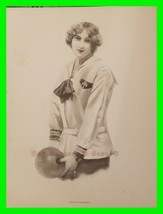 1912 Antique Etching Pin Up Girl Naval Uniform Artist Signed Schlesinger Bros #2 - £15.81 GBP