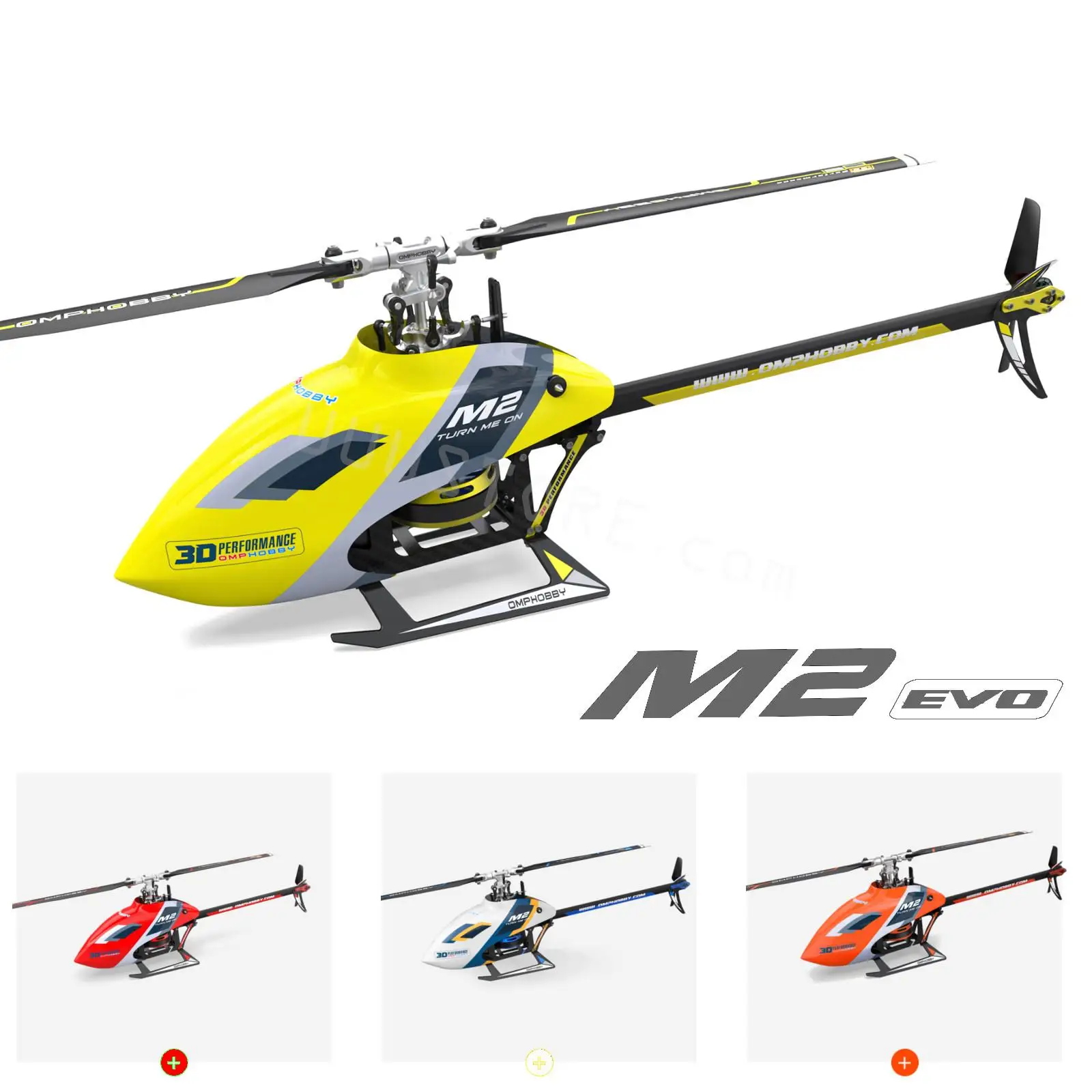 OMPHOBBY M2 EVO 6CH 3D Flybarless Dual Brushless Motor Direct-Drive RC - £376.21 GBP