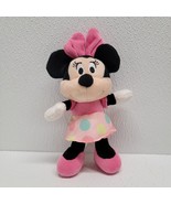Disney Baby Minnie Mouse Plush 7&quot; Crinkle Bow Pink Green Yellow Polka-Do... - $17.72