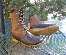 Vintage USA Chippewa DUCK BOOTS Leather Uppers/rubber soles Mens 7W - $65.00