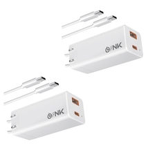 OLINK 65W USB C Charger, (2-Pack)GaN Phone Charger Compact Power Adapter(White) - £39.86 GBP