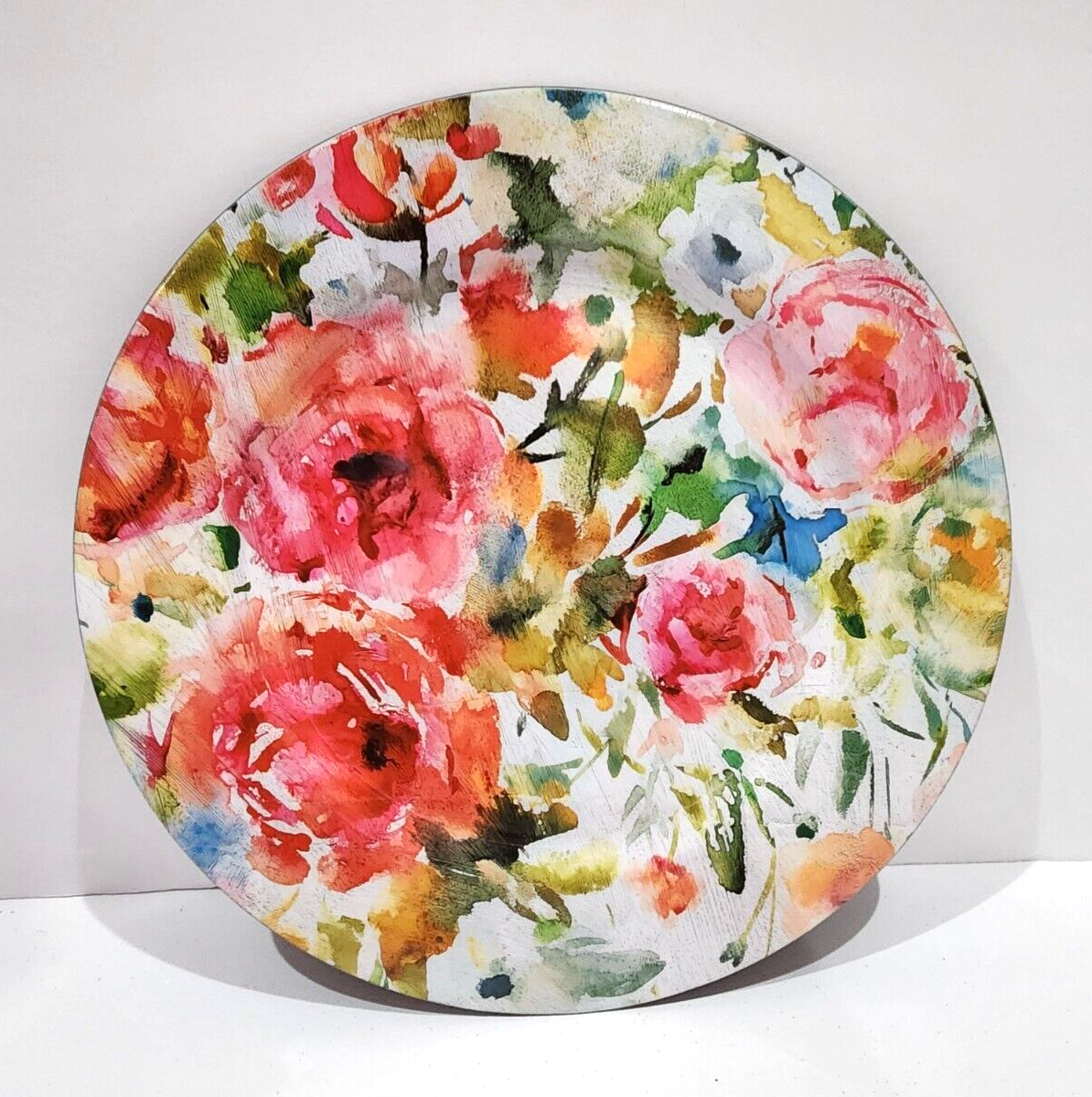 x4 Easter Spring Pastel Watercolor Floral Melamine Chargers Plates 13&quot; - $39.99