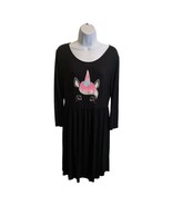 Justice Girls Black Unicorn Dress Size 18 Plus - $17.82