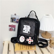 Cute Clear Kawaii Bag Backpack Pin Dispaly Transparent Rucksack Women Shoulder B - £28.39 GBP