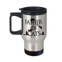 Cat Dad Travel Mug Father of Cats Game of Thrones Fan Stainless Steel Cup 14 oz - £19.26 GBP