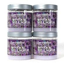 4 Count Dead Sea Lavender Dead Sea Salt Nurturing Scrub Exfoliates 23.28... - £34.66 GBP