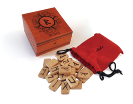 Deluxe Wooden Runes Lo Scarabeo Made in Italy - $33.65