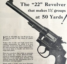 Smith And Wesson 22 Revolver Advertisement 1927 Firearms Gun Art #2 LGBinAd - £31.92 GBP
