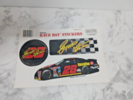 Vintage Race Day Decals #28 Ernie Irvan Three Sticker Sheet Static Cling - £6.88 GBP