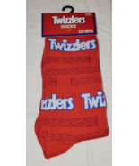 Twizzlers Candy Men&#39;s Novelty Crew Socks 1 Pair Red White Shoe Size 6-12 - $11.64