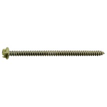 #8 x 3&quot; Beige 18-8 Stainless Hex Head Sheet Metal Screws (10 pcs.) - £13.20 GBP