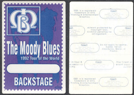 1992 Moody Blues Tour of the World OTTO Backstage Pass. - £5.46 GBP