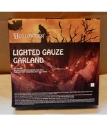 Halloween Lighted Gauze Garland You Choose Color 8ft LED Battery 35 Ligh... - $5.49