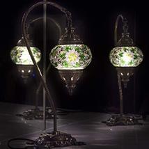 Turkish Lamp, Tiffany Lamp 2021 Mosaic Stained Glass Boho Moroccan Lantern Table - £47.97 GBP