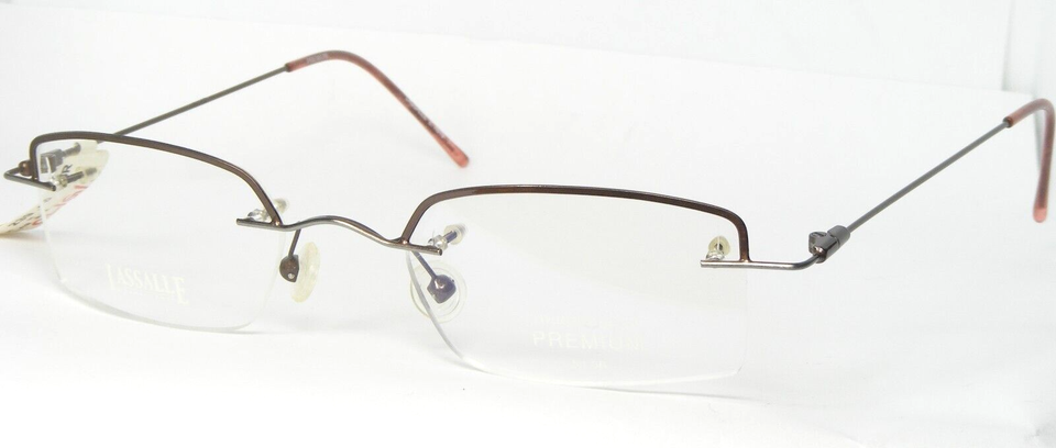LASSALLE H019-7 BROWN /SILVER GREY EYEGLASSES GLASSES 50-21-140mm Italy ... - $76.74