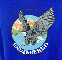 Vintage Nature Sweatshirt Endangered Species Crewneck USA 70s 80s Bald E... - $39.99