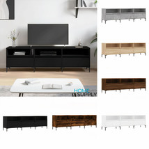 Modern Wooden Rectangular TV Tele Stand Cabinet Unit With 6 Storage Compartments - £75.24 GBP+