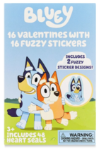 Bluey 16 Valentines with 16 Jumbo Stickers - $9.99