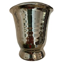 Floridus Design Images Vase 5.25 x 5.75 Silver Ceramic Mirror Mercury Pe... - $16.25