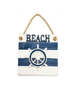 Nautical Beach Sign Hanging Wall Décor - Steering Wheel - £29.47 GBP