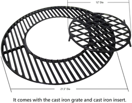 Cast Iron Round Grill Grate for Weber 22.5&quot; inch One/Master Touch Bar-B-... - $89.30
