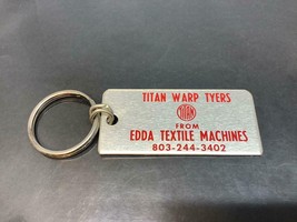 Vintage Keyring Titan Wrap Tyers Keychain From Edda Textile Machines Porte-Clés - £6.13 GBP