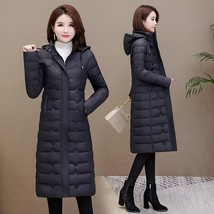 Winter Coats Woman Jackets 2023 Long Parkas Warm Thick Down Jacket Hooded Fashio - £73.21 GBP