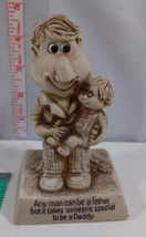 Vintage 1976 Russ Berrie “Any man can be a father…” # 5” Resin Statue Father Day - £7.88 GBP