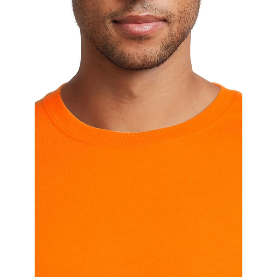 Athletic Works Men's Fleece Crewneck Sweatshirt, Orange Size 3XL(54-56) Item image 3
