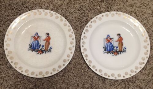 Vintage Century By Salem 23 Karat Gold Dinner Plates For Replacements So Cute - $18.70