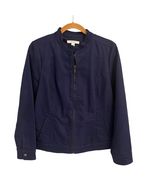 Liz Claiborne Womens Navy Blue Zip-Up Jacket M - $432.90 MXN