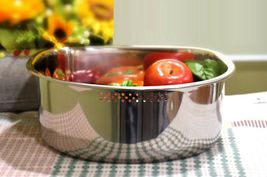 Kitchen Flower Stainless Steel Basin Dishpan Dish Washing Bowl Sink Basket (D) image 4
