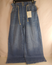 NWT Kancan Ultra High Rise Elastic Waist Drawstring Wide Leg Jeans Size ... - $54.63 CAD