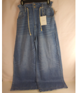 NWT Kancan Ultra High Rise Elastic Waist Drawstring Wide Leg Jeans Size 11/29 - $705.11 MXN