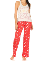 French Affair Heart Print Pajama Set, 2-Piece Plus Women Pajama Set, 1X,... - £11.35 GBP