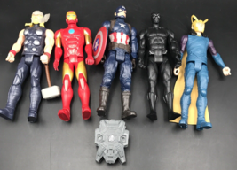 Lot 6 Marvel Titan Hero Power FX Ironman Captain America Thor Loki Black Panther - £24.62 GBP